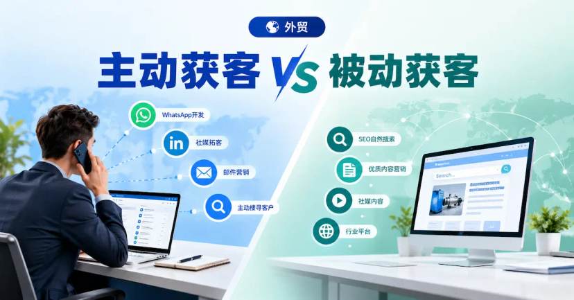 为什么外贸不能只靠被动询盘,也不能只做主动开发?