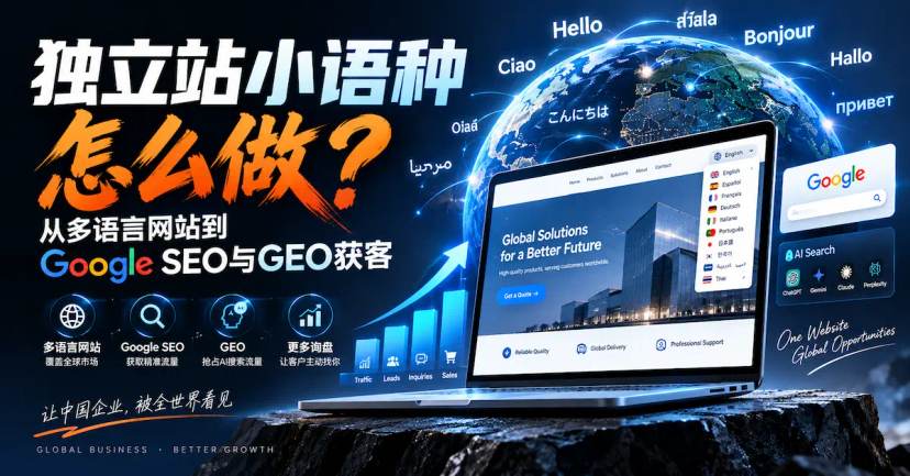 独立站小语种怎么做?从多语言网站到Google SEO与GEO获客
